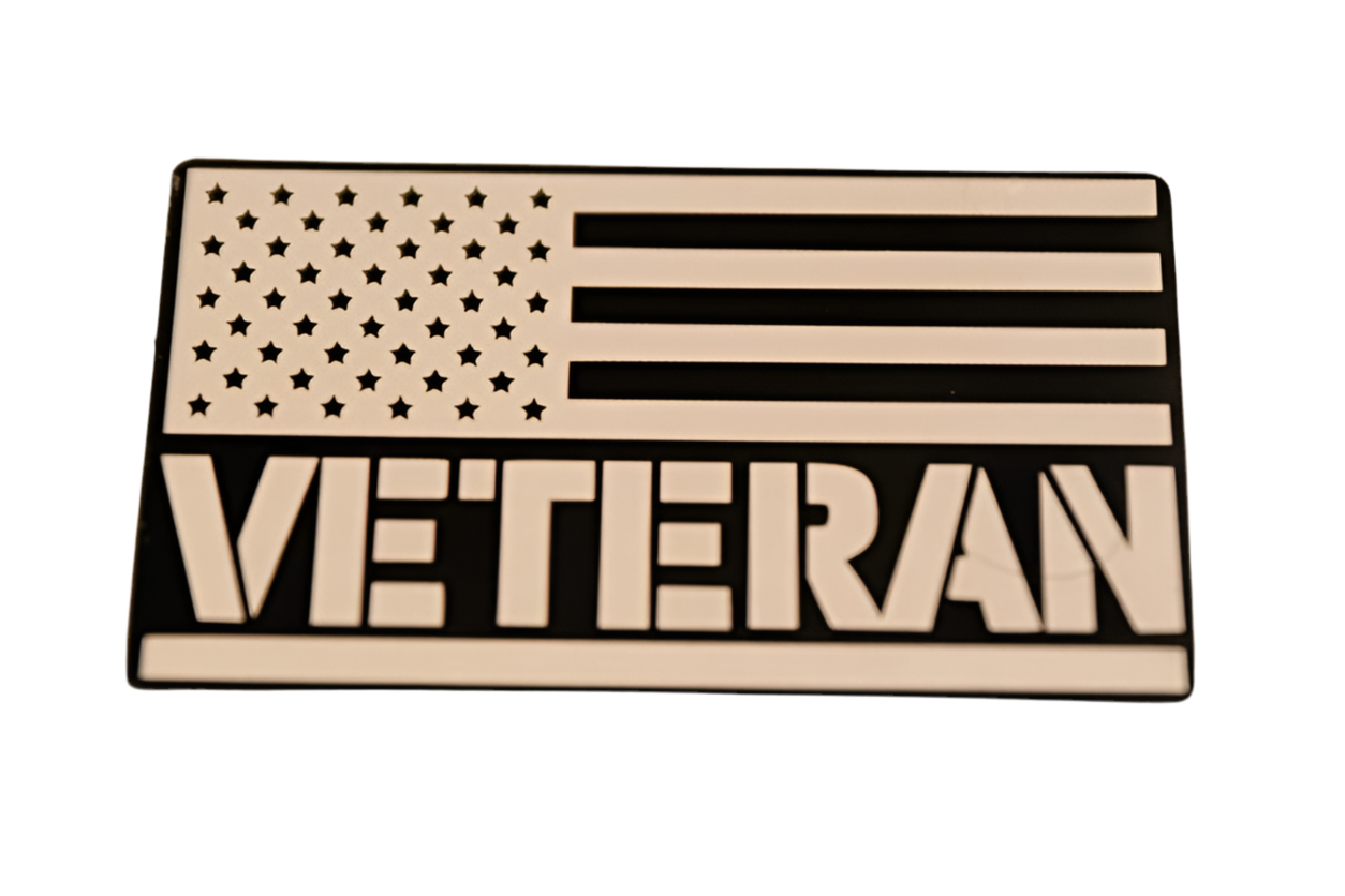 Veteran Flag aluminum alloy sticker