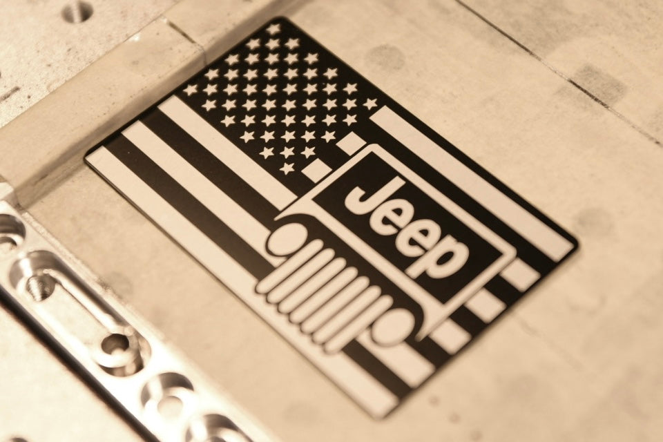 Jeep Flag aluminum alloy sticker