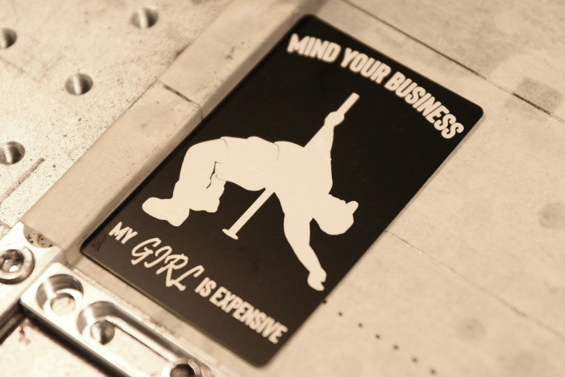 My Girl is Expensive aluminum alloy sticker