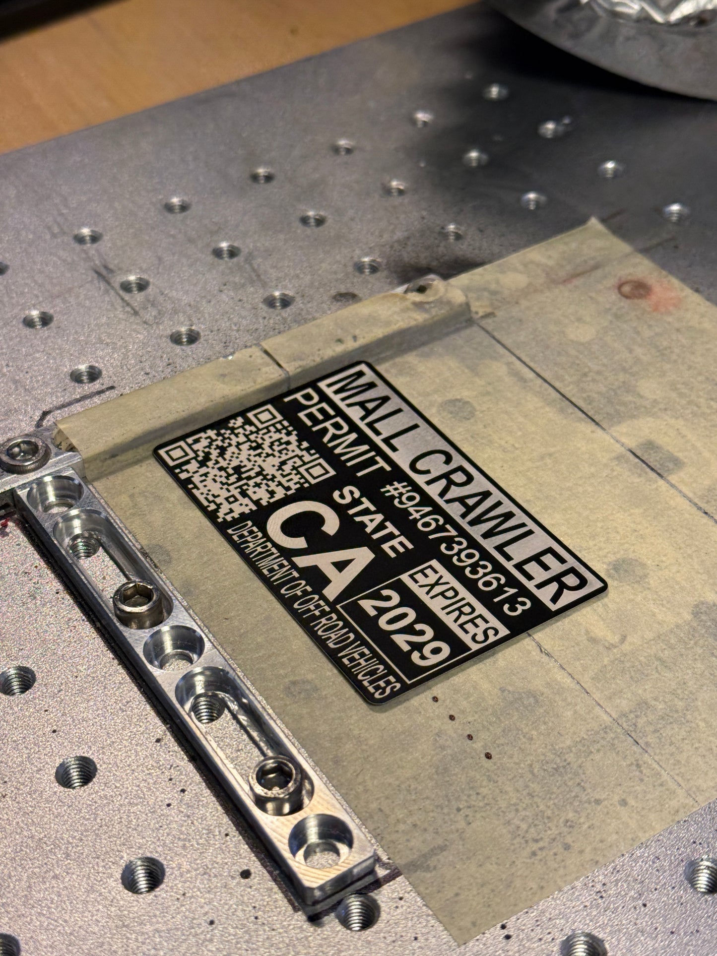 Mall Crawler Permit aluminum alloy sticker
